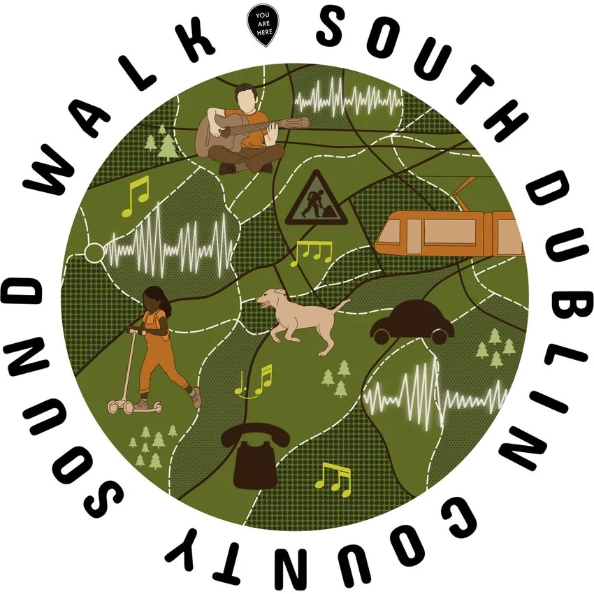 South Dublin County Sound Walk logo - an illustrated sound map