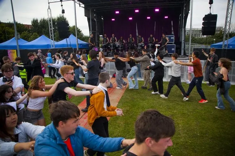 Crowd and performers at the SubSounds Youth Music Festival 2025